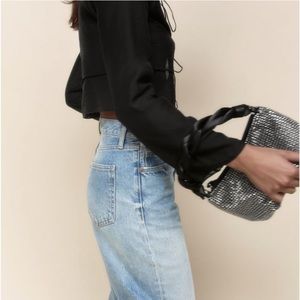 Zara NWT Rhinestone Sparkly Shoulder Bag